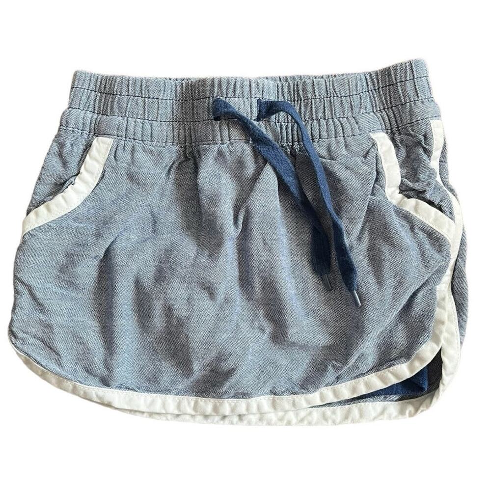 Old Navy blue chambray skort elastic drawstring waist 18-24 months